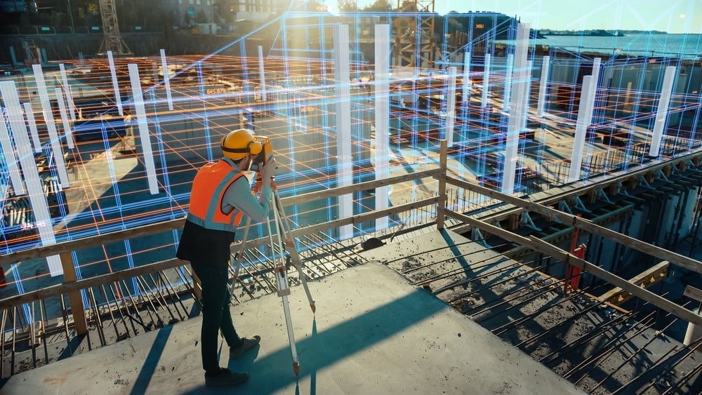 Architectural engineer using virtual reality for futuristic building design, highlighting modern technology in commercial architecture in New Orleans.